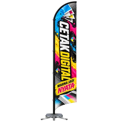 Contoh reka bentuk windflag #079 untuk Kedai cetak digital