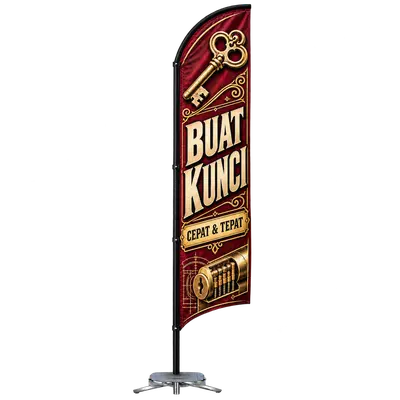 Contoh reka bentuk windflag #081 untuk Kedai membuat kunci