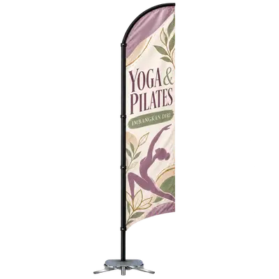 Contoh reka bentuk windflag #087 untuk Studio yoga atau pilates
