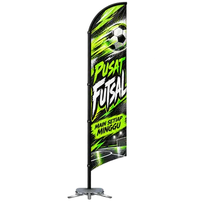 Contoh reka bentuk windflag #088 untuk Pusat futsal