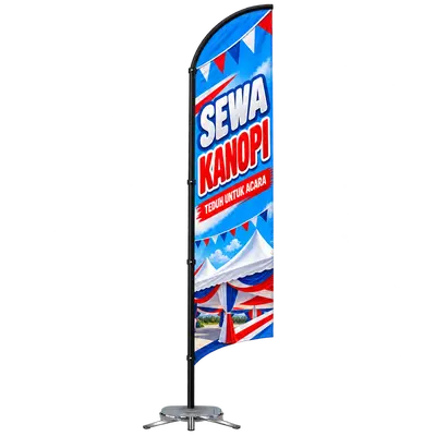 Contoh reka bentuk windflag #092 untuk Syarikat sewa kanopi