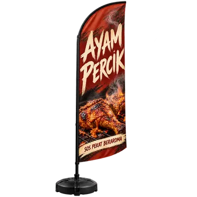 Contoh reka bentuk windflag #103 untuk Gerai ayam percik