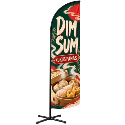 Contoh reka bentuk windflag #110 untuk Kedai dim sum