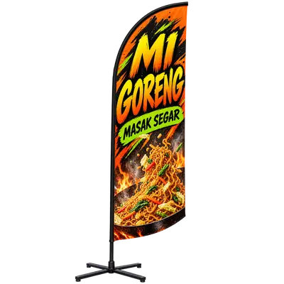 Contoh reka bentuk windflag #112 untuk Kedai mi goreng