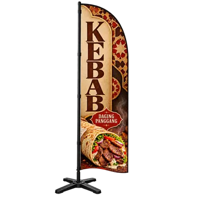 Contoh reka bentuk windflag #114 untuk Gerai kebab