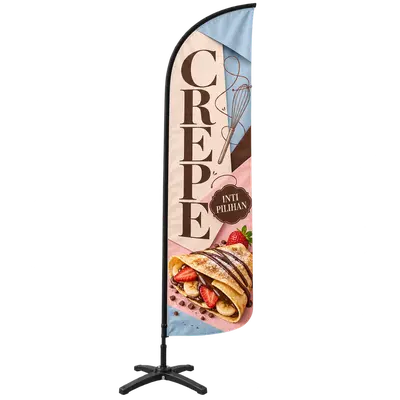 Contoh reka bentuk windflag #118 untuk Kedai crepe