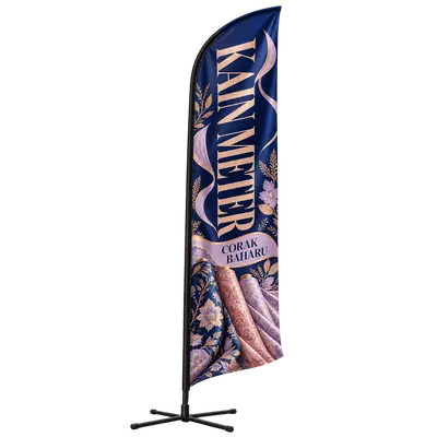 Contoh reka bentuk windflag #121 untuk Kedai kain meter