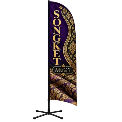 Contoh reka bentuk windflag #122 untuk Kedai songket