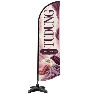 Contoh reka bentuk windflag #124 untuk Kedai tudung