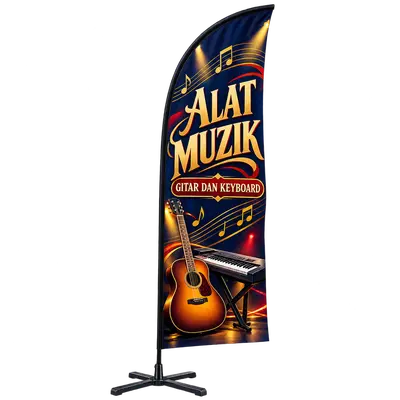 Contoh reka bentuk windflag #126 untuk Kedai alat muzik