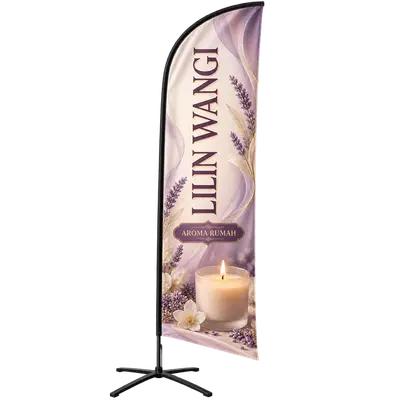 Contoh reka bentuk windflag #139 untuk Kedai lilin wangi