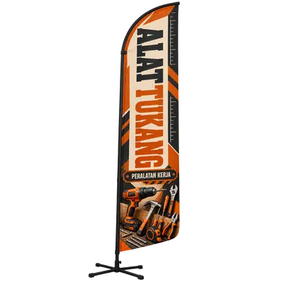Contoh reka bentuk windflag #147 untuk Kedai alat pertukangan