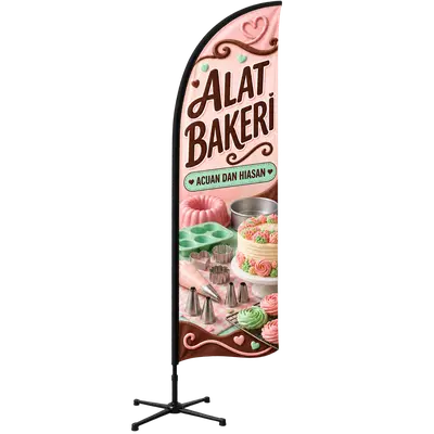 Contoh reka bentuk windflag #148 untuk Kedai alatan bakeri