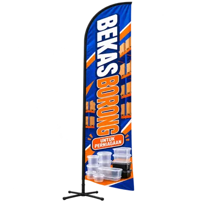 Contoh reka bentuk windflag #149 untuk Kedai bekas plastik borong