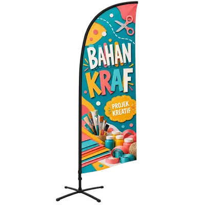 Contoh reka bentuk windflag #150 untuk Kedai bahan kraf