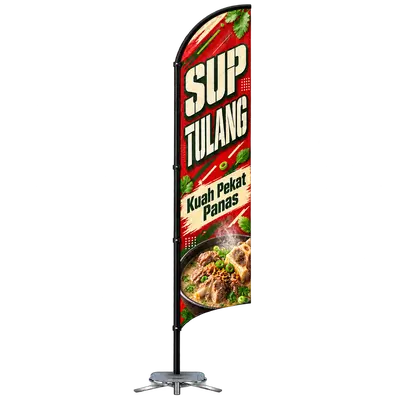 Contoh reka bentuk windflag #155 untuk Kedai sup