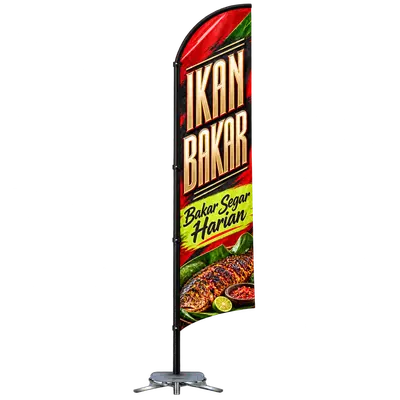 Contoh reka bentuk windflag #156 untuk Restoran ikan bakar