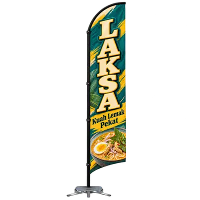 Contoh reka bentuk windflag #158 untuk Gerai laksa