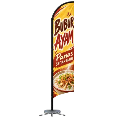 Contoh reka bentuk windflag #160 untuk Kedai bubur