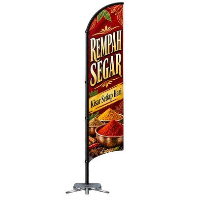 Contoh reka bentuk windflag #163 untuk Kedai rempah