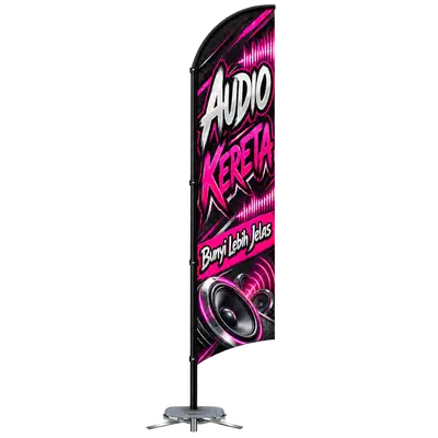 Contoh reka bentuk windflag #174 untuk Kedai sistem audio kereta