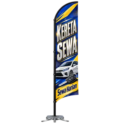 Contoh reka bentuk windflag #176 untuk Pusat sewa kereta