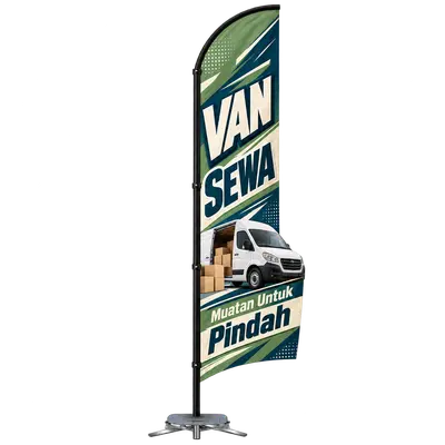 Contoh reka bentuk windflag #177 untuk Pusat sewa van