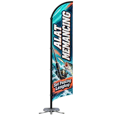Contoh reka bentuk windflag #178 untuk Kedai alat memancing