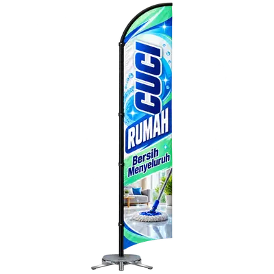 Contoh reka bentuk windflag #181 untuk Syarikat pembersihan rumah