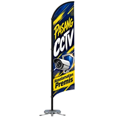 Contoh reka bentuk windflag #190 untuk Pemasang CCTV