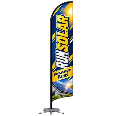 Contoh reka bentuk windflag #191 untuk Pemasang solar kediaman