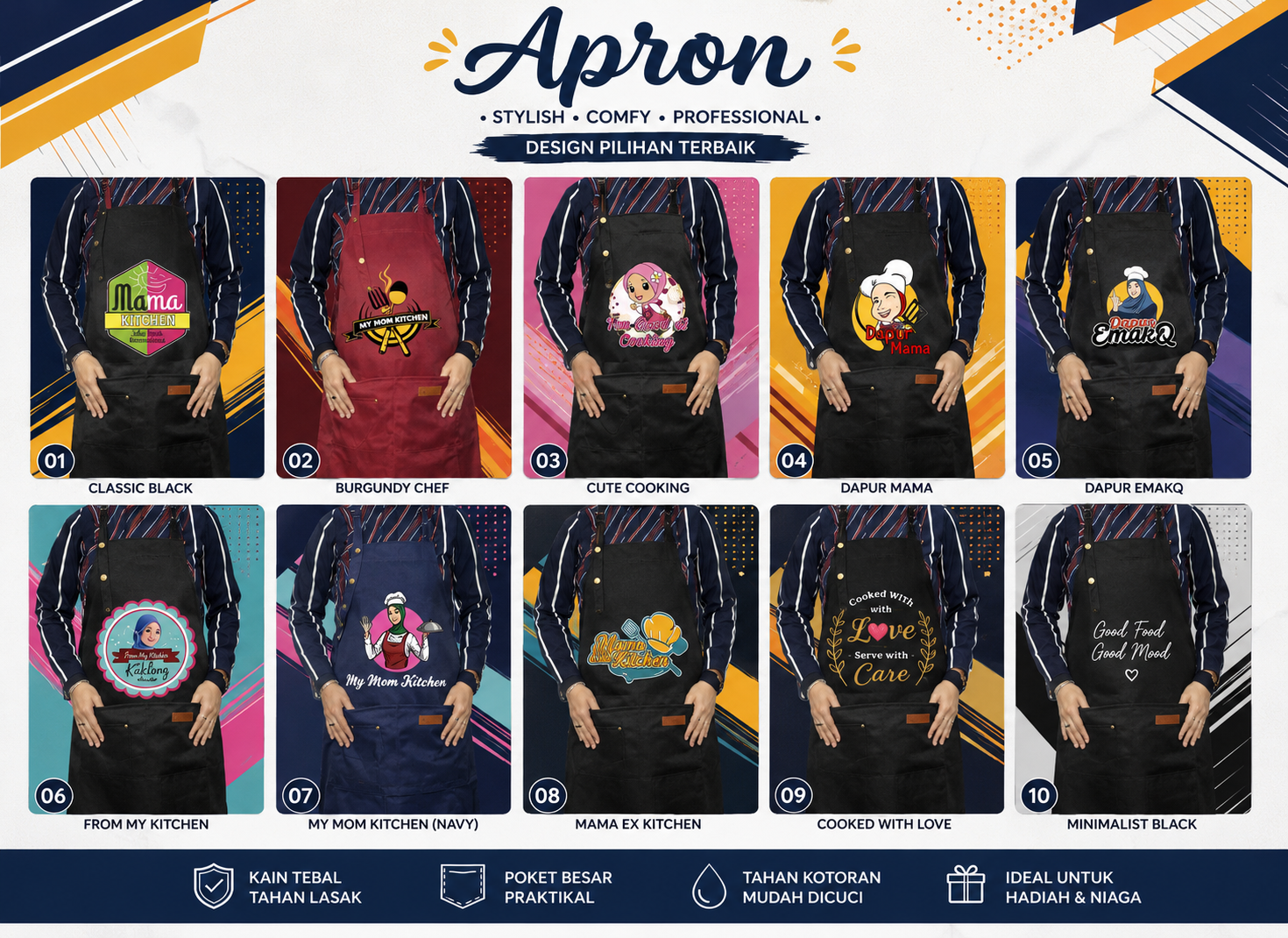 Pilihan apron readymade My Sticker Empire