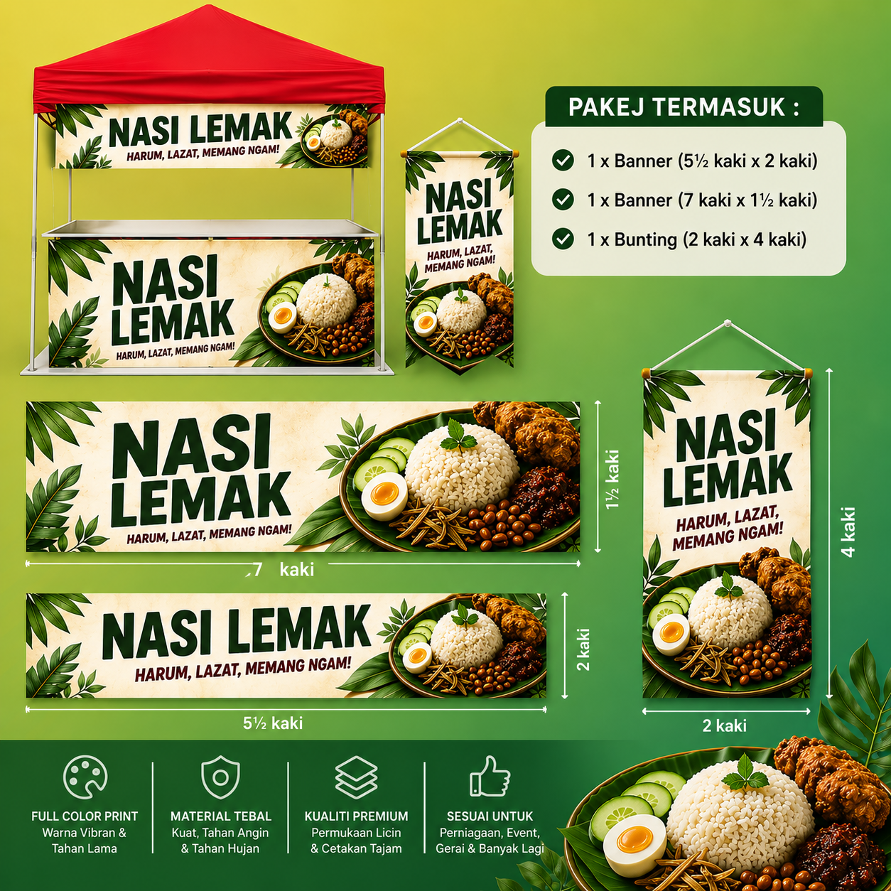 15 contoh banner readymade makanan dan perniagaan