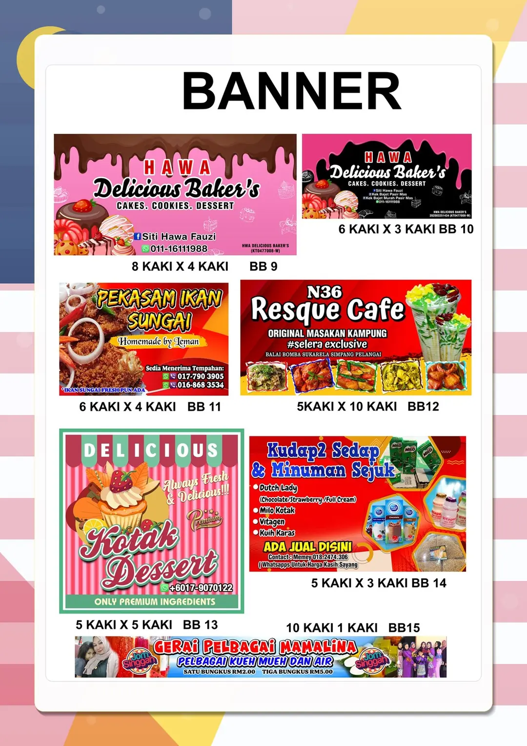 Custom Banner Designs BB23–BB29