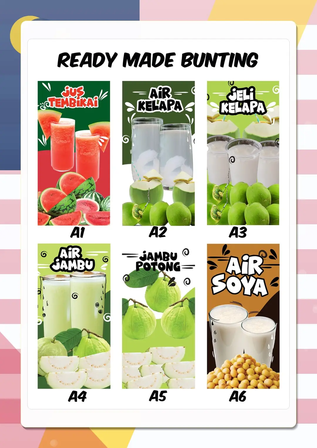 Custom Bunting Designs A1–A6