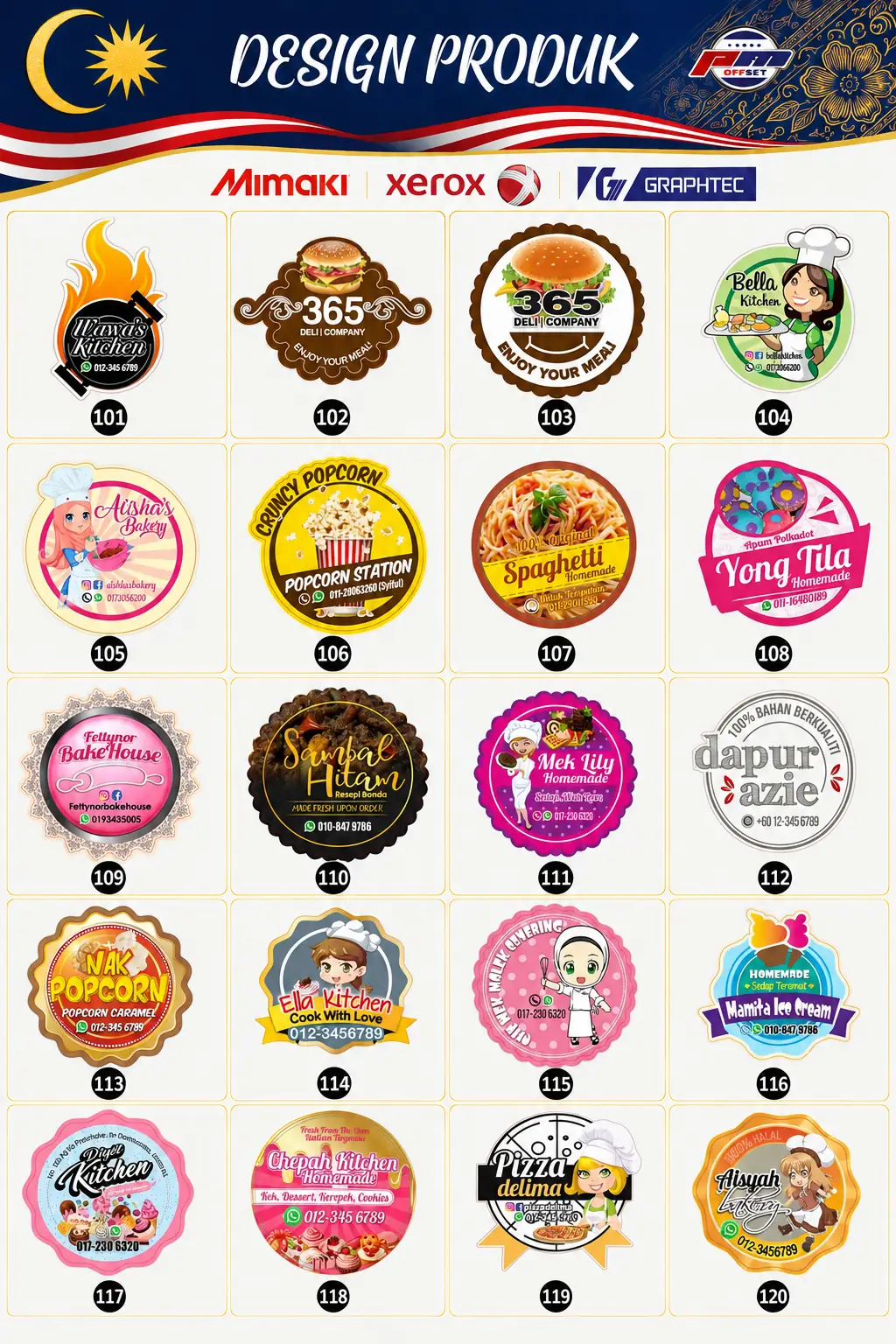 Product Sticker Designs 101–120