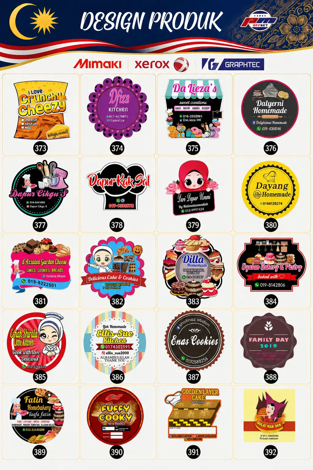 Product Sticker Designs 373–392