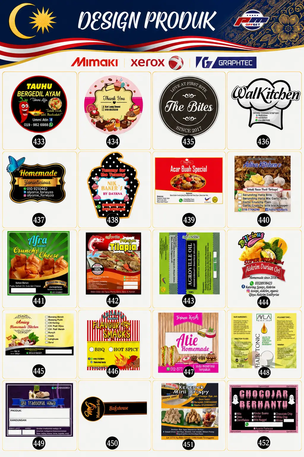 Product Sticker Designs 433–452