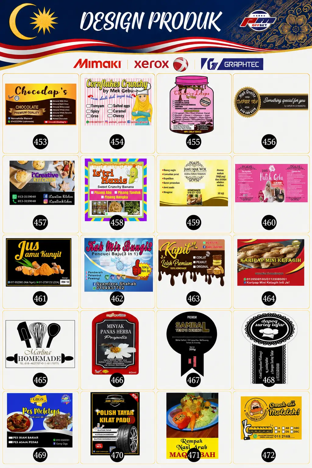 Product Sticker Designs 453–472