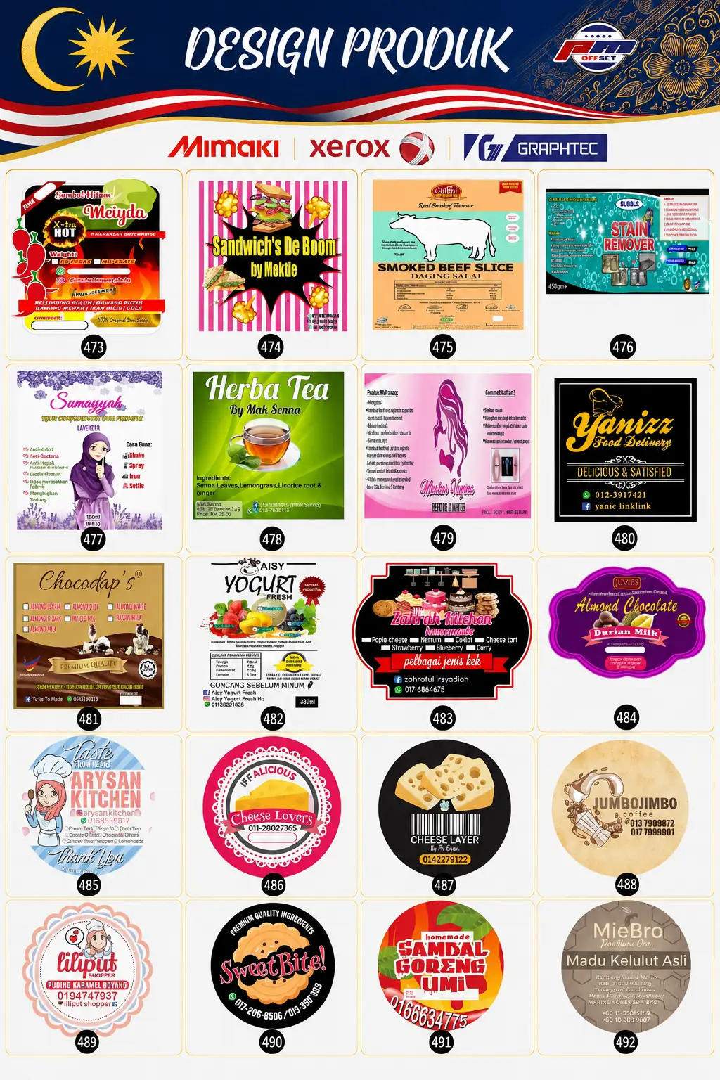 Product Sticker Designs 473–492