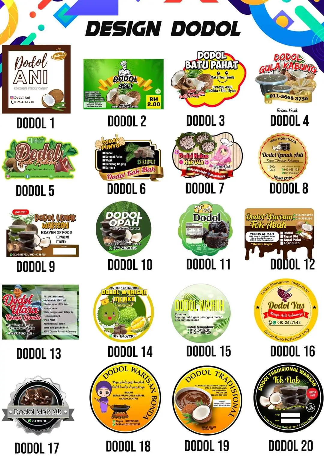 Dodol Product Sticker Designs