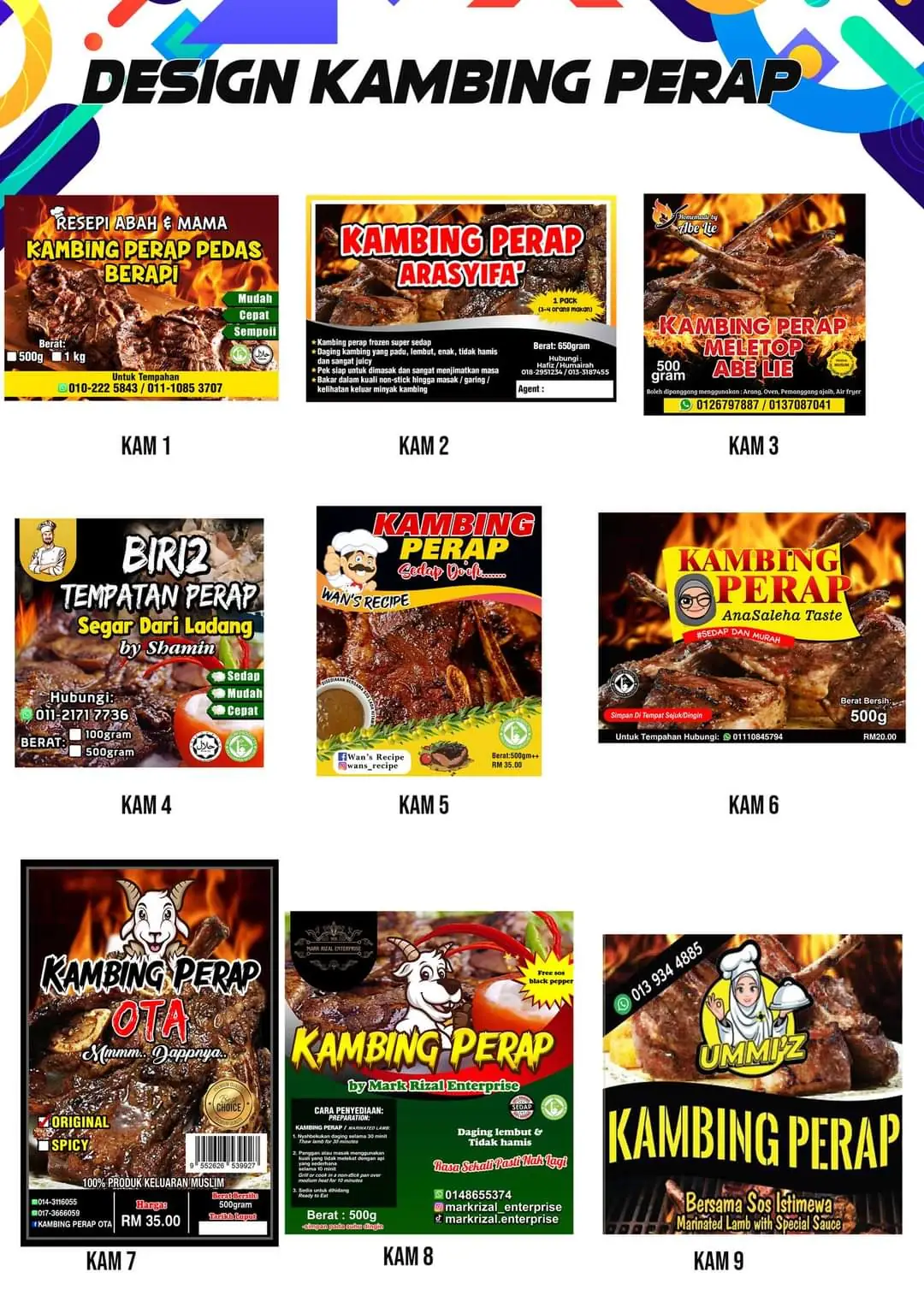 Kambing Perap Product Sticker Designs