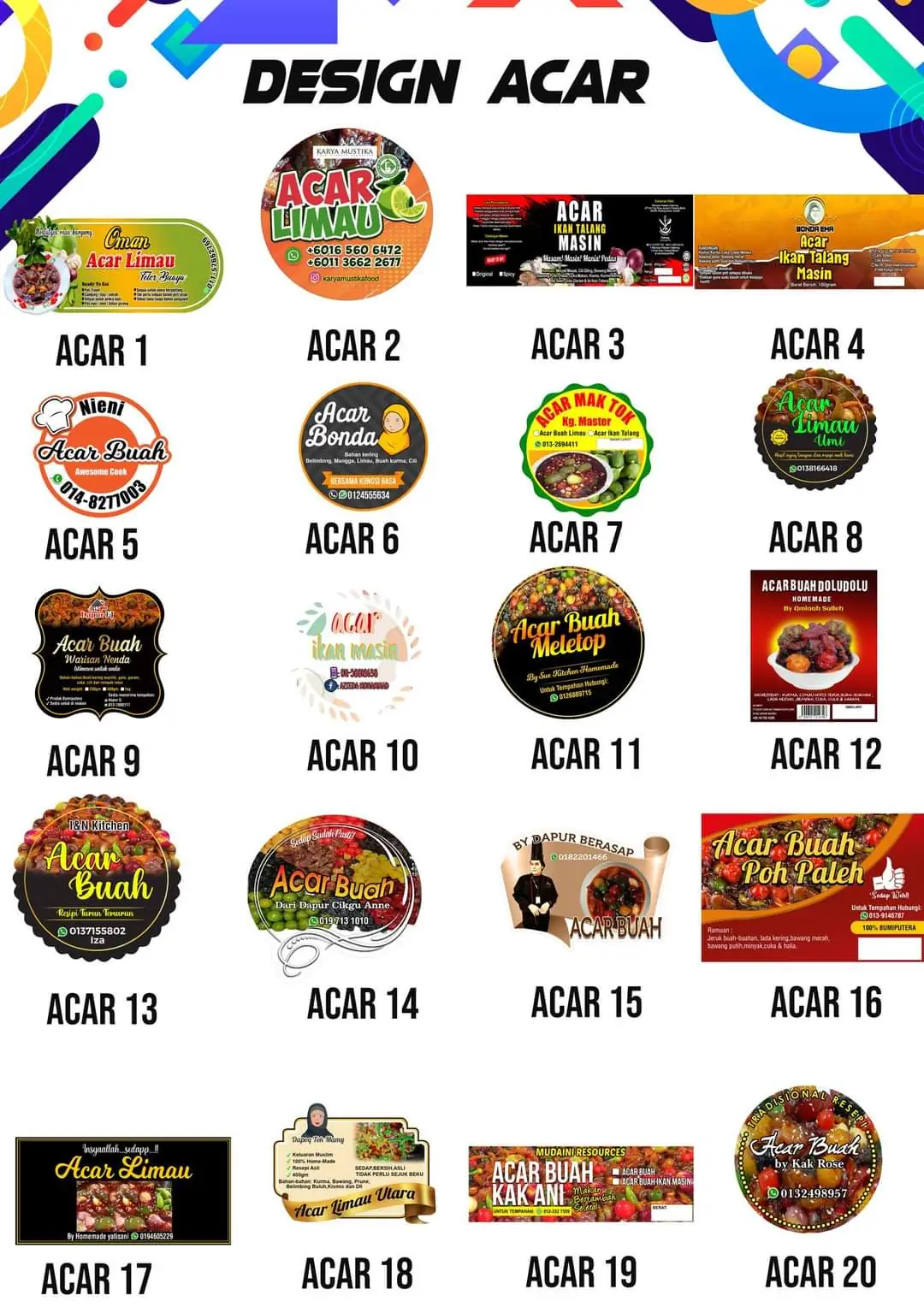 Pickle Product Sticker Designs