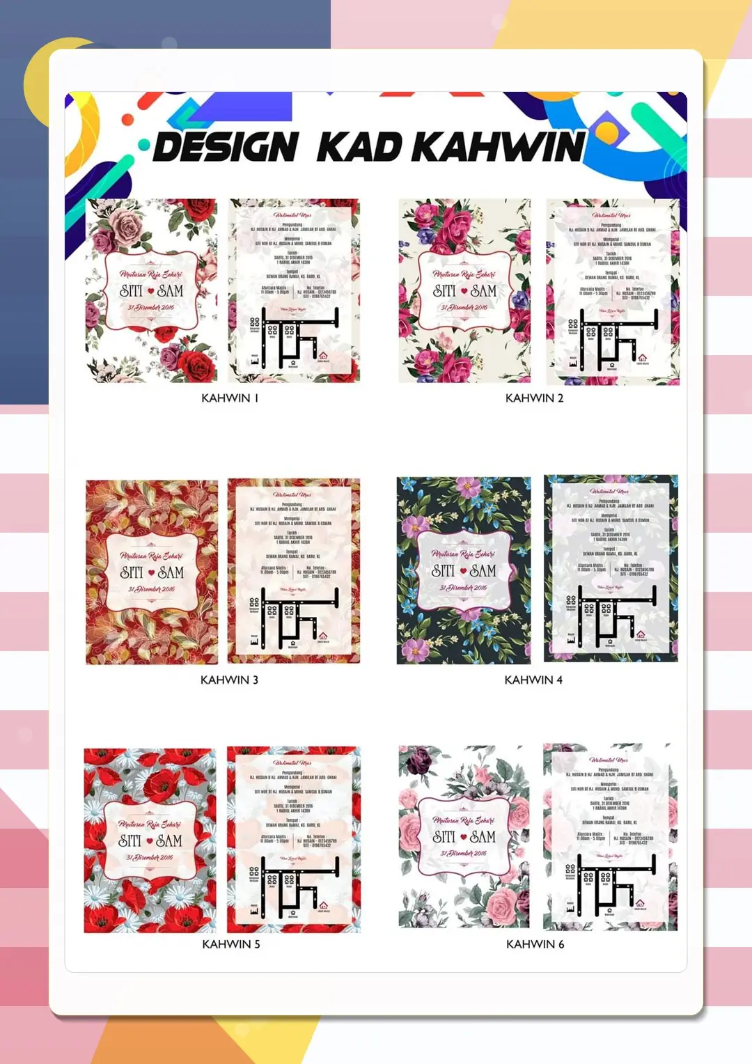 Custom-Made Wedding Cards by My Sticker Empire