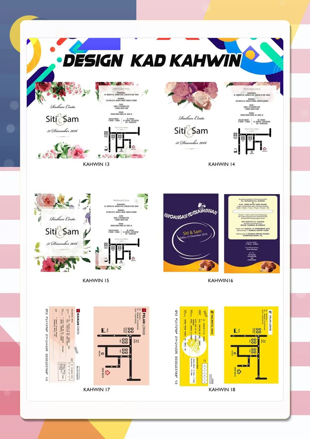 Wedding Card Designs 13–18