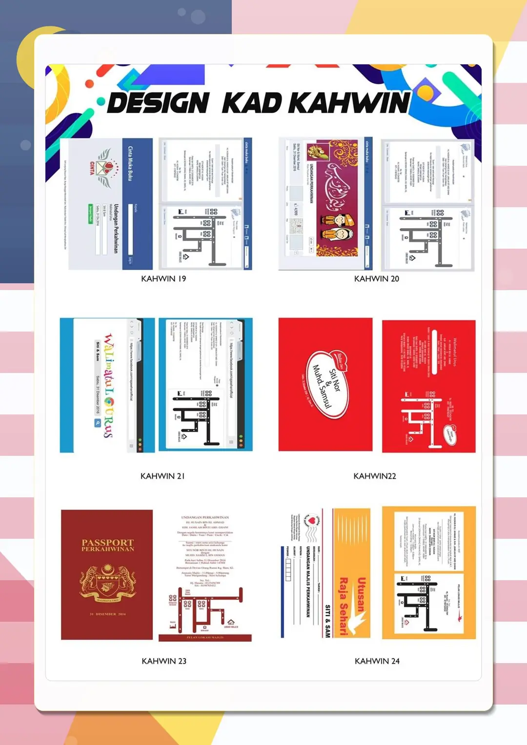 Wedding Card Designs 19–24