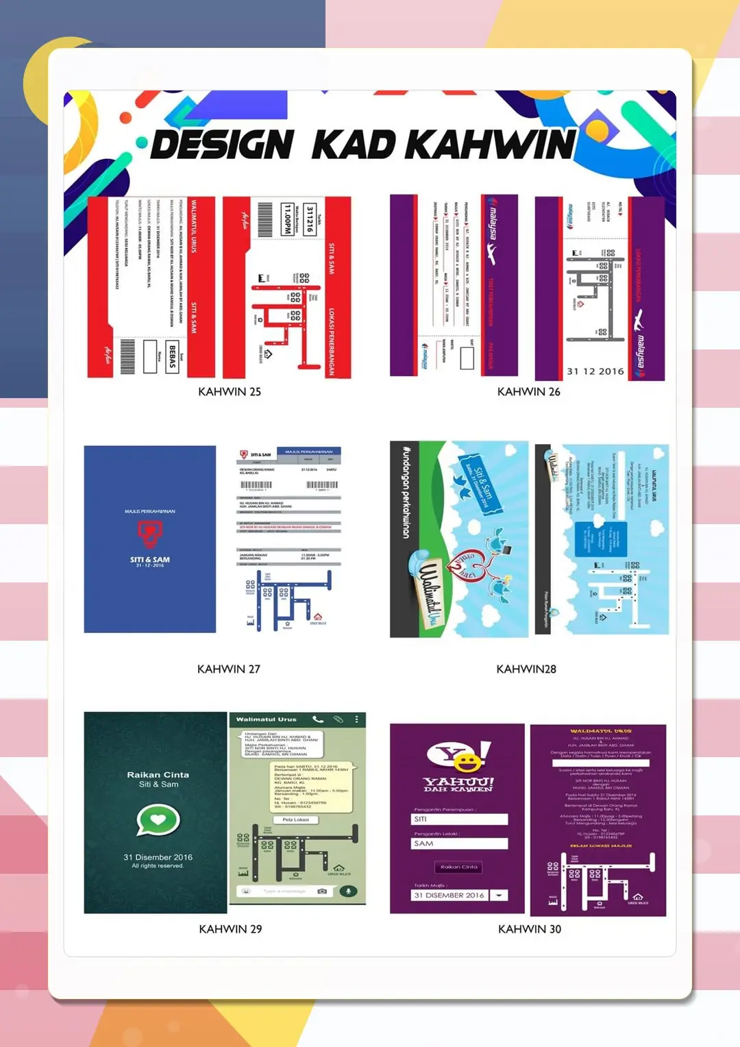 Wedding Card Designs 25–30