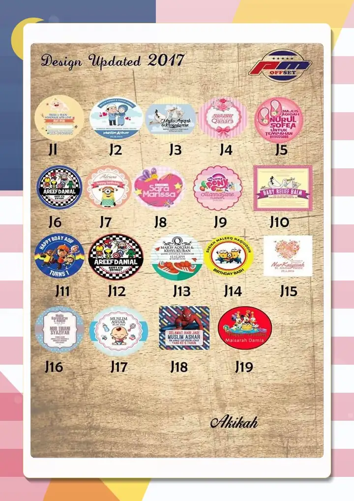 Wedding Sticker Design Collection 01