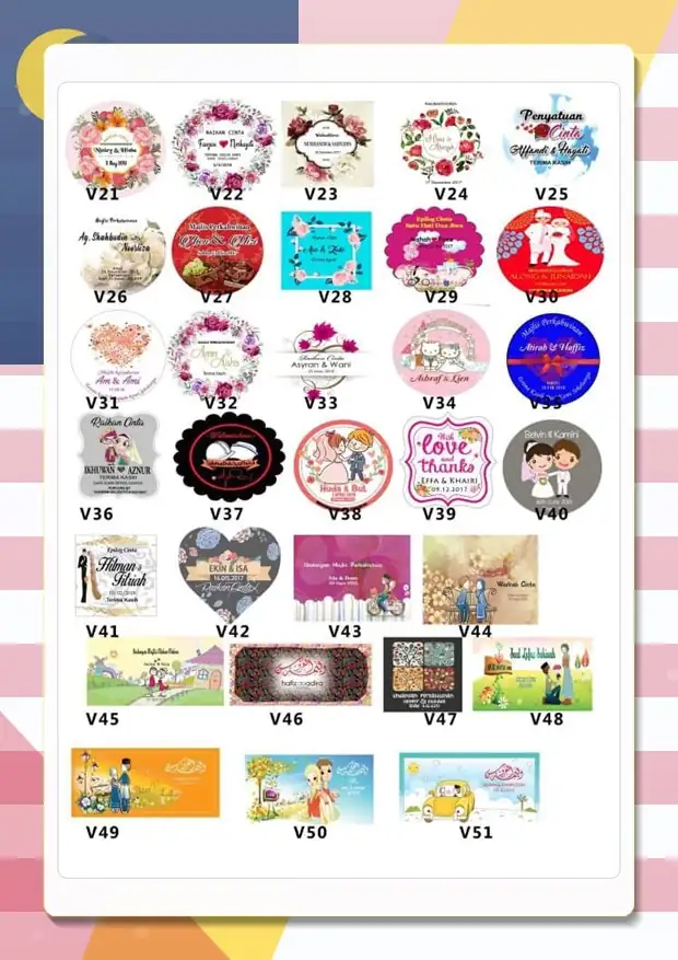 Wedding Sticker Design Collection 05