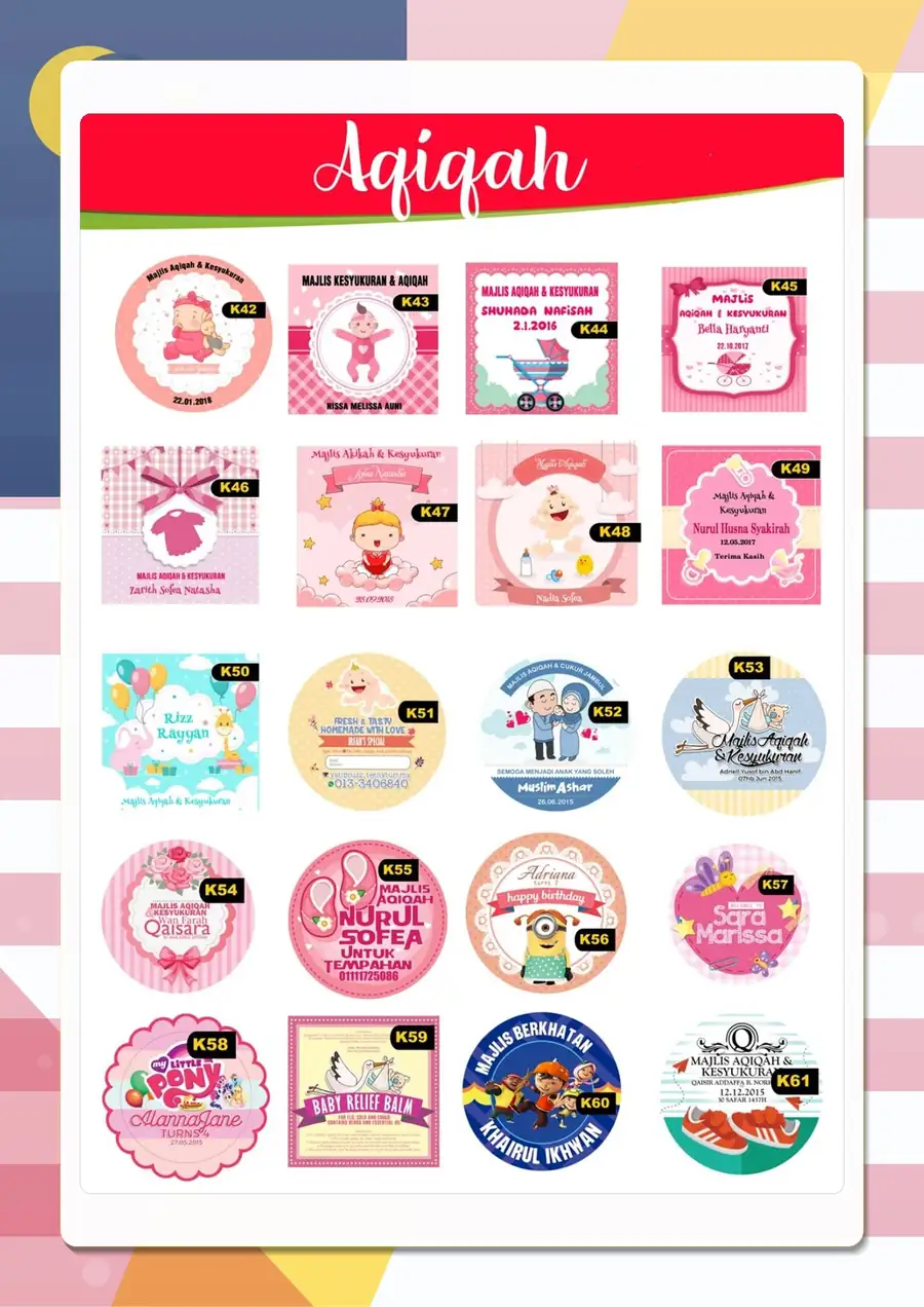 Wedding Sticker Design Collection 08